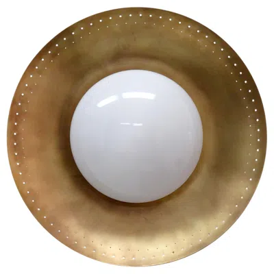 Pre-owned Gallery L7 Handcrafted Brass Wall Light Maine-18 By  In Brown