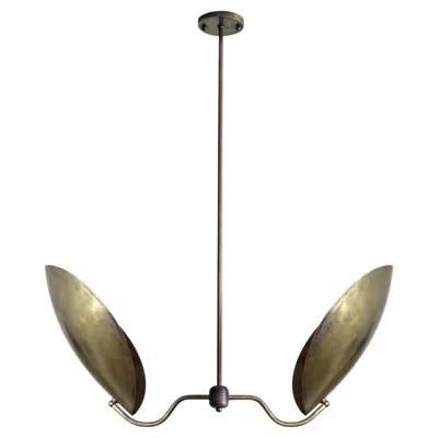 Pre-owned Gallery L7 Handcrafted Chiton-2 Brass Chandelier By  In Brown