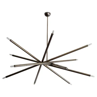 Pre-owned Gallery L7 Large-scale Twelve-light Spiral-48 Chandelier By  In Black
