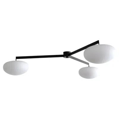 Pre-owned Gallery L7 Orbit-60 Flush Mount Chandelier By  In Transparent