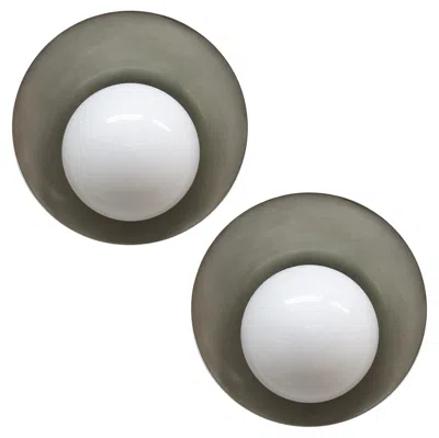 Pre-owned Gallery L7 Silver Concha Wall Lights By