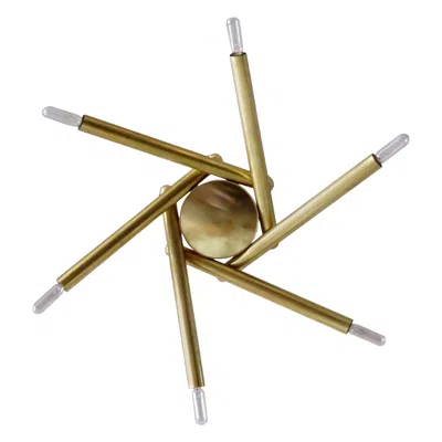 Pre-owned Gallery L7 Spiral Fl-6 Flushmount By  In Brown