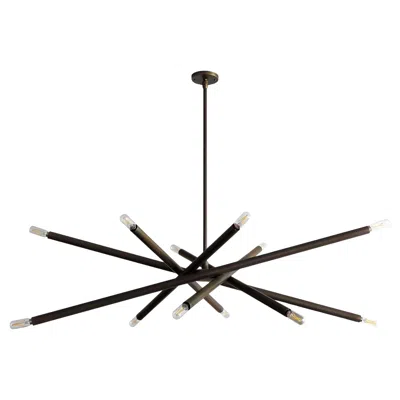 Pre-owned Gallery L7 Spiral Vl-6 Chandelier By  In Black