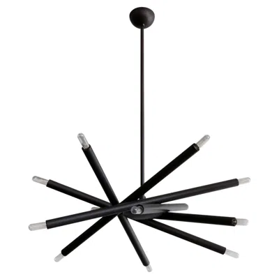Pre-owned Gallery L7 Twelve-light Spiral Chandelier By  In Black