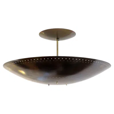 Pre-owned Gallery L7 Utah-24 Brass Ceiling Light By  In Black