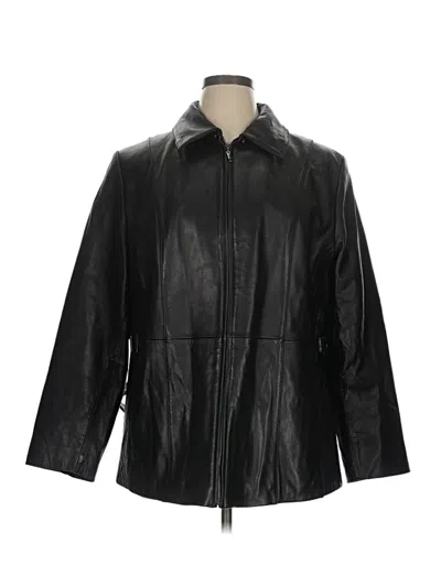 Pre-owned Gallery Leather Jacket In Black