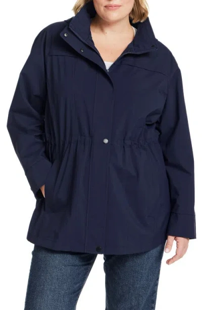 Gallery Packable Water Resistant Jacket In Blue