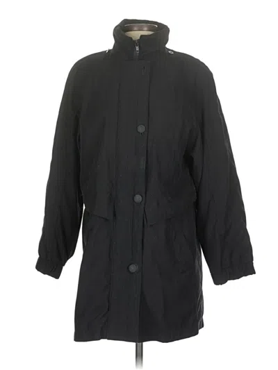 Pre-owned Gallery Raincoat In Black