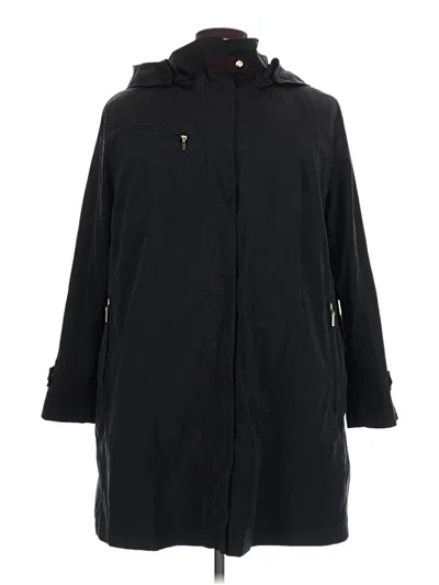 Pre-owned Gallery Raincoat In Black