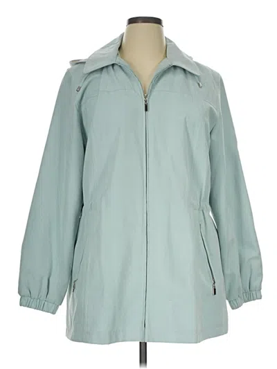 Pre-owned Gallery Raincoat In Teal