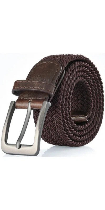 Gallery Seven Braided Stretch Belt In Brown