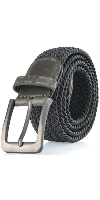 Gallery Seven Braided Stretch Belt In Black