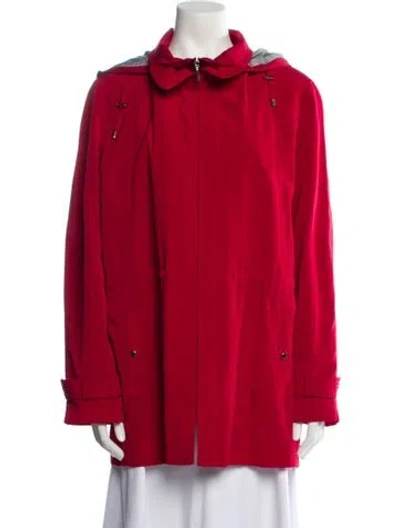 Pre-owned Gallery Silk Jacket In Red