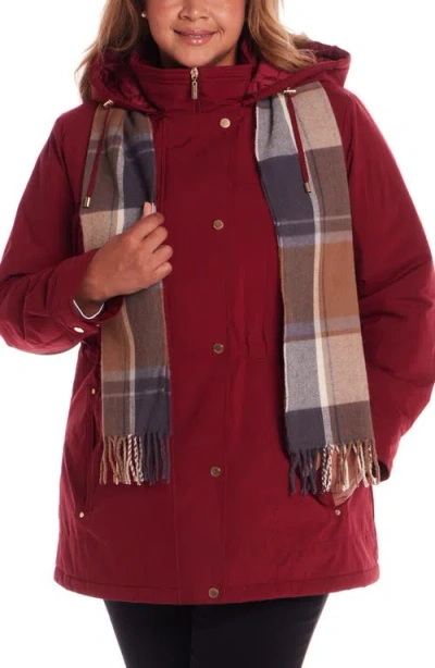 Gallery Water Resistant Insulated Stadium Jacket In Red