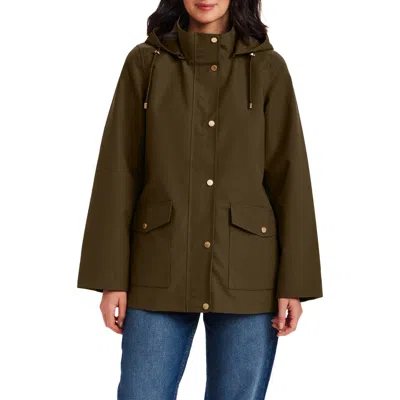 Gallery Water Resistant Rain Coat In Olive