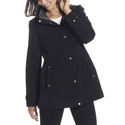Gallery Womens Hooded Midweight Raincoat In Black