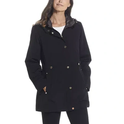 Gallery Womens Hooded Midweight Raincoat In Black