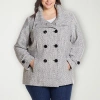 Gallery Womens Plus Heavyweight Peacoat In Gray