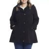 Gallery Womens Plus Midweight Raincoat In Black