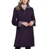 Gallery Womens Water Resistant Midweight Raincoat In Blue