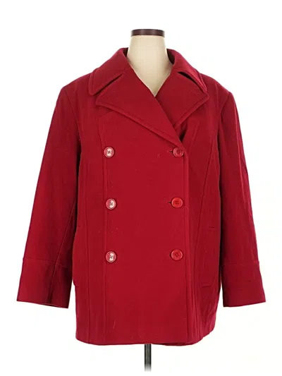 Pre-owned Gallery Wool Coat In Red