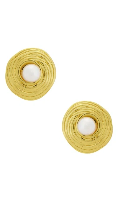 Galley Los Angeles Odette Pearl Earring In Gold