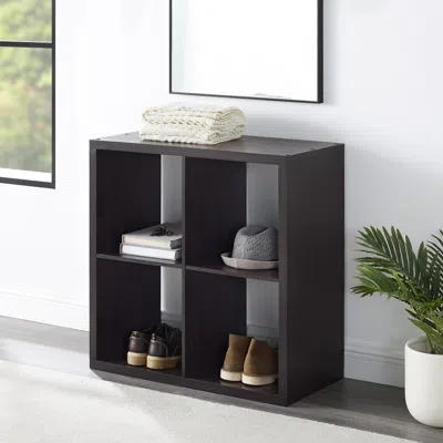 Galli 4 Cubby Storage Cabinet Espresso In Black