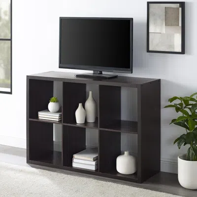 Galli 6 Cubby Storage Cabinet Espresso In Black