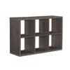 Galli 6 Cubby Storage Cabinet Grey In Black
