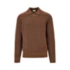 Gallia Knit Erino Wool Sweater With Collar In Brown