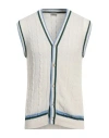 Gallia Button Sweater Vest In White