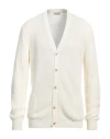 Gallia Man Cardigan Ivory Size 42 Cotton In White
