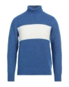 Gallia Man Turtleneck Blue Size 36 Alpaca Wool, Viscose, Polyamide, Merino Wool
