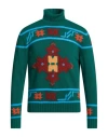 Gallia Man Turtleneck Emerald Green Size 36 Merino Wool, Alpaca Wool, Polyamide