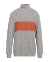 Gallia Man Turtleneck Grey Size 44 Alpaca Wool, Viscose, Polyamide, Merino Wool In Grey