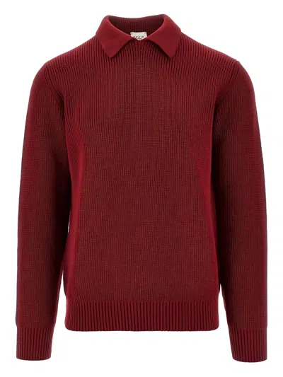 Gallia Polo-collar Knitted Sweater In Multi