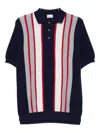 Gallia Striped Polo Shirt In Blue