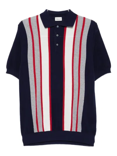 Gallia Striped Polo Shirt In Blue