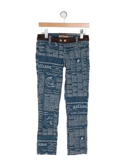 Pre-owned Galliano 2012 Straight Leg Jeans In Multi