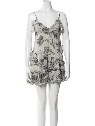 Pre-owned Galliano Floral Print Mini Dress In Multi