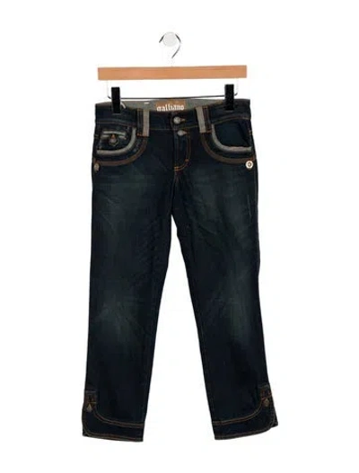 Pre-owned Galliano Low-rise Straight Leg Jeans In Blue