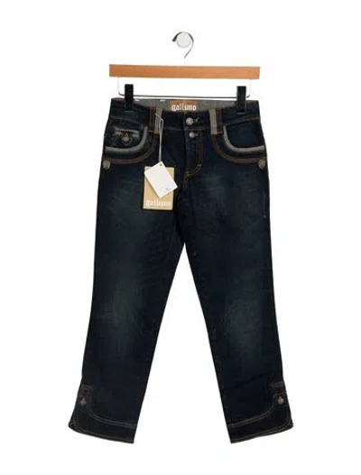 Pre-owned Galliano Low-rise Straight Leg Jeans In Blue