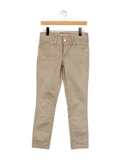 Pre-owned Galliano Mid-rise Straight Leg Jeans In Gray