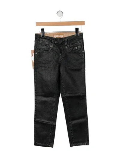 Pre-owned Galliano Mid-rise Straight Leg Jeans W/ Tags In Black