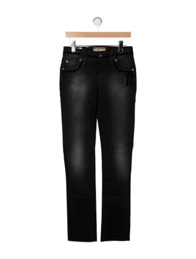 Pre-owned Galliano Mid-rise Straight Leg Jeans W/ Tags In Black