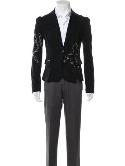 Pre-owned Galliano Printed Evening Jacket In Black
