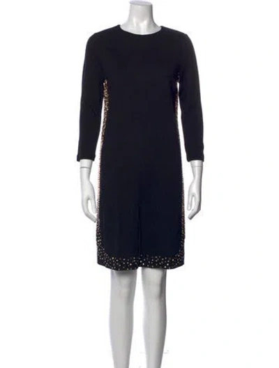 Pre-owned Galliano Printed Mini Dress In Black