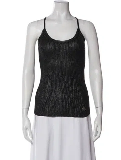 Pre-owned Galliano Scoop Neck Sleeveless Top In Gray
