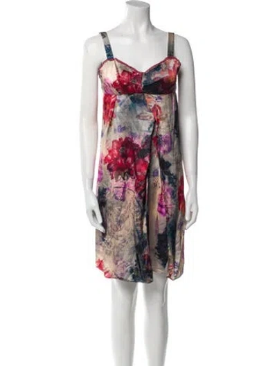 Pre-owned Galliano Silk Knee-length Dress