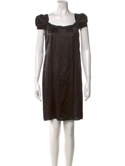 Pre-owned Galliano Silk Long Dress In Black